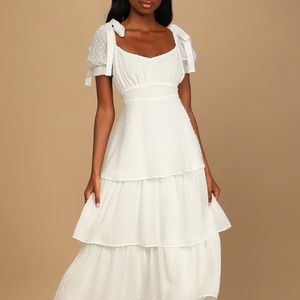 White sweet & romantic white lulus dress